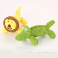 Corduroy plush loin and crocodile pet toy